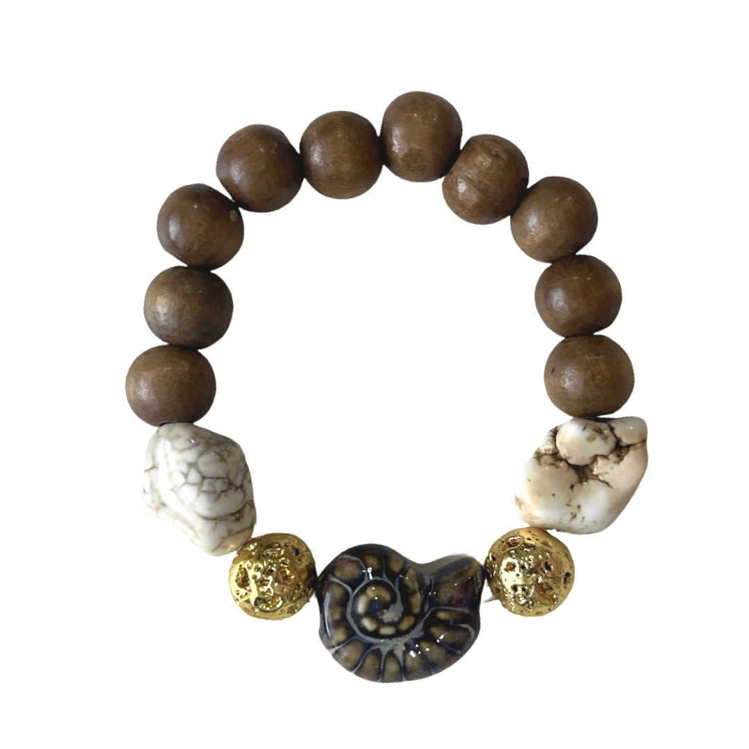 Beaded elastic bracelet