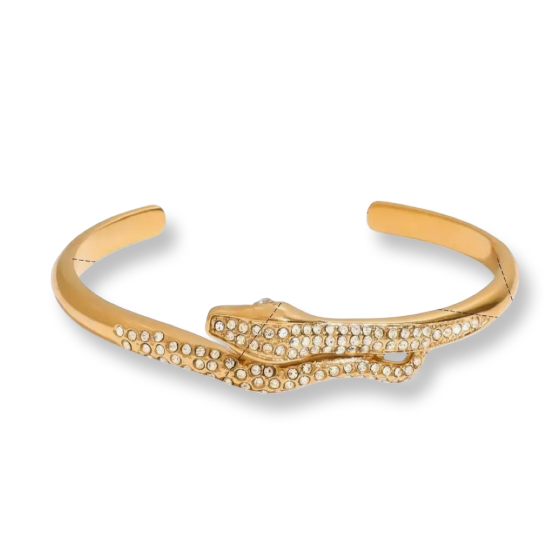 Stainless steel Zirconia Snake bracelet