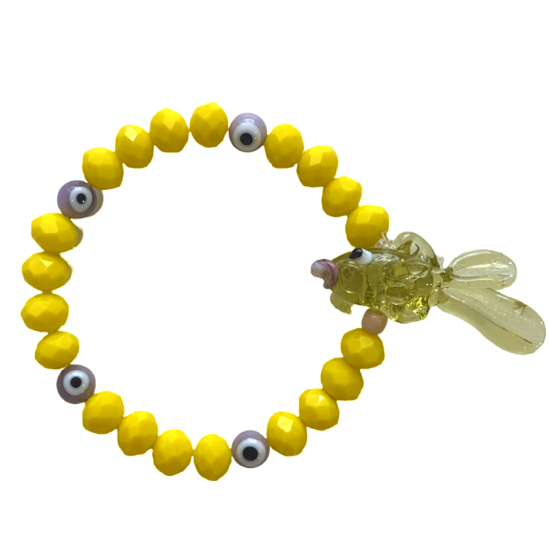 Beaded elastic bracelet