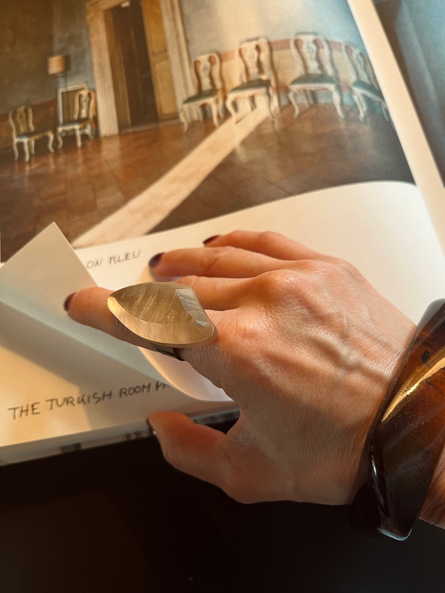 Adjustable brass and resin ring