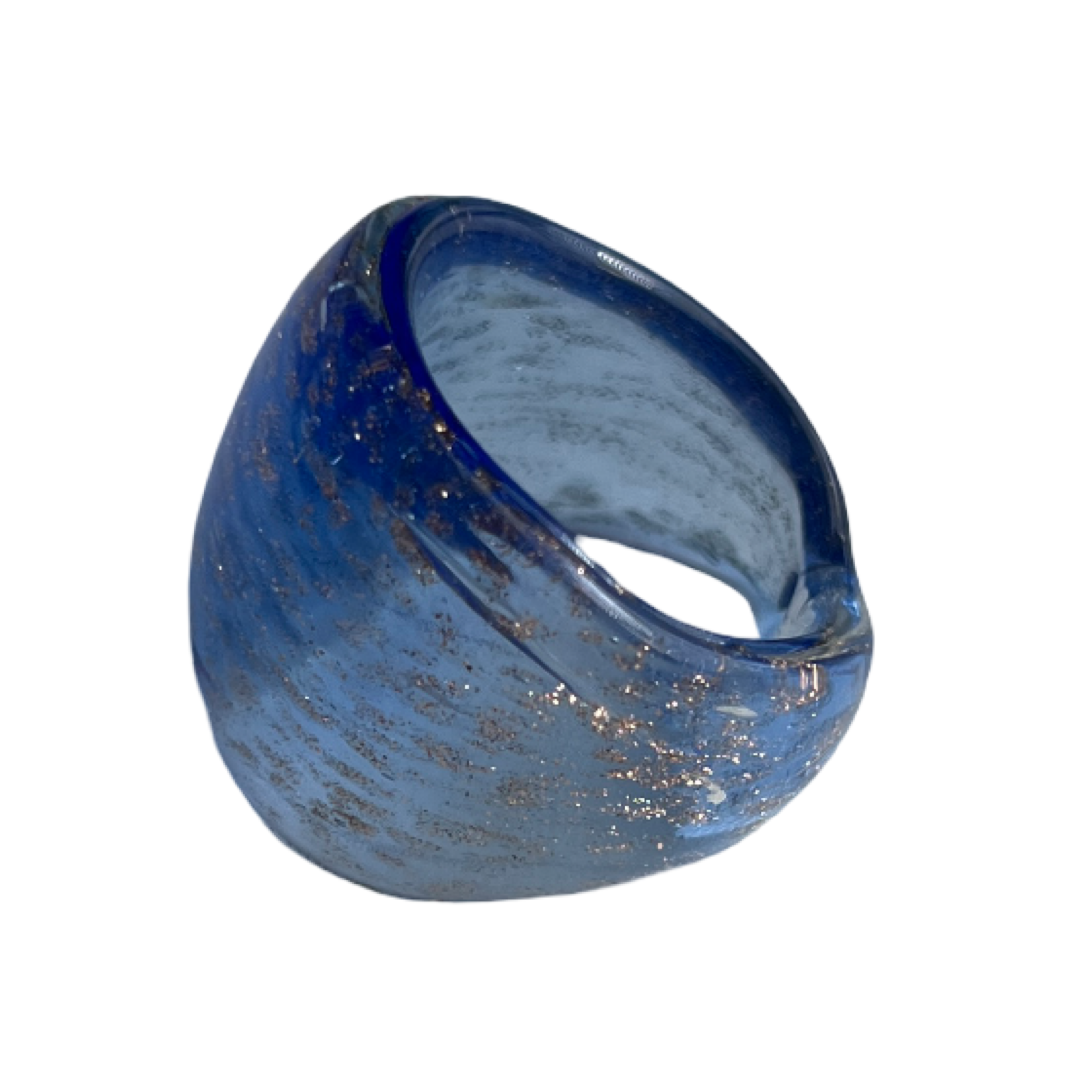 Light blue glass ring