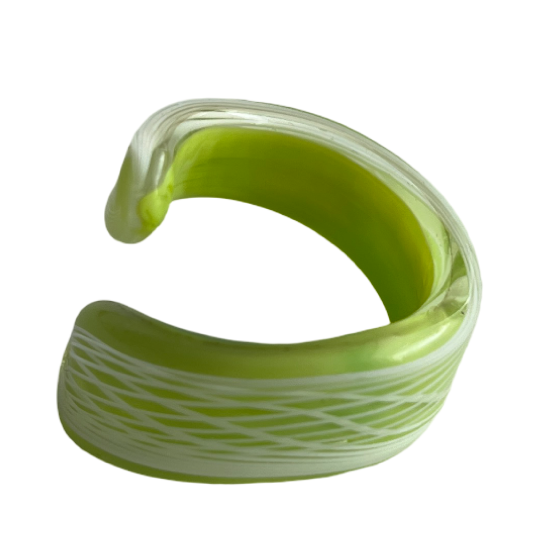 Green Murano glass ring