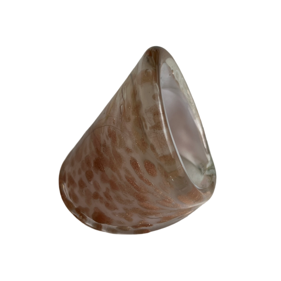 Old Pink Murano glass ring