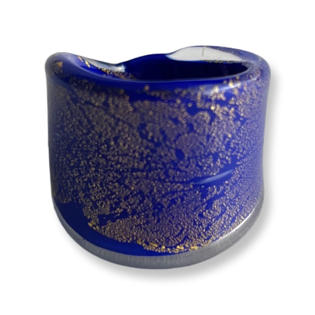 Blue Murano glass ring