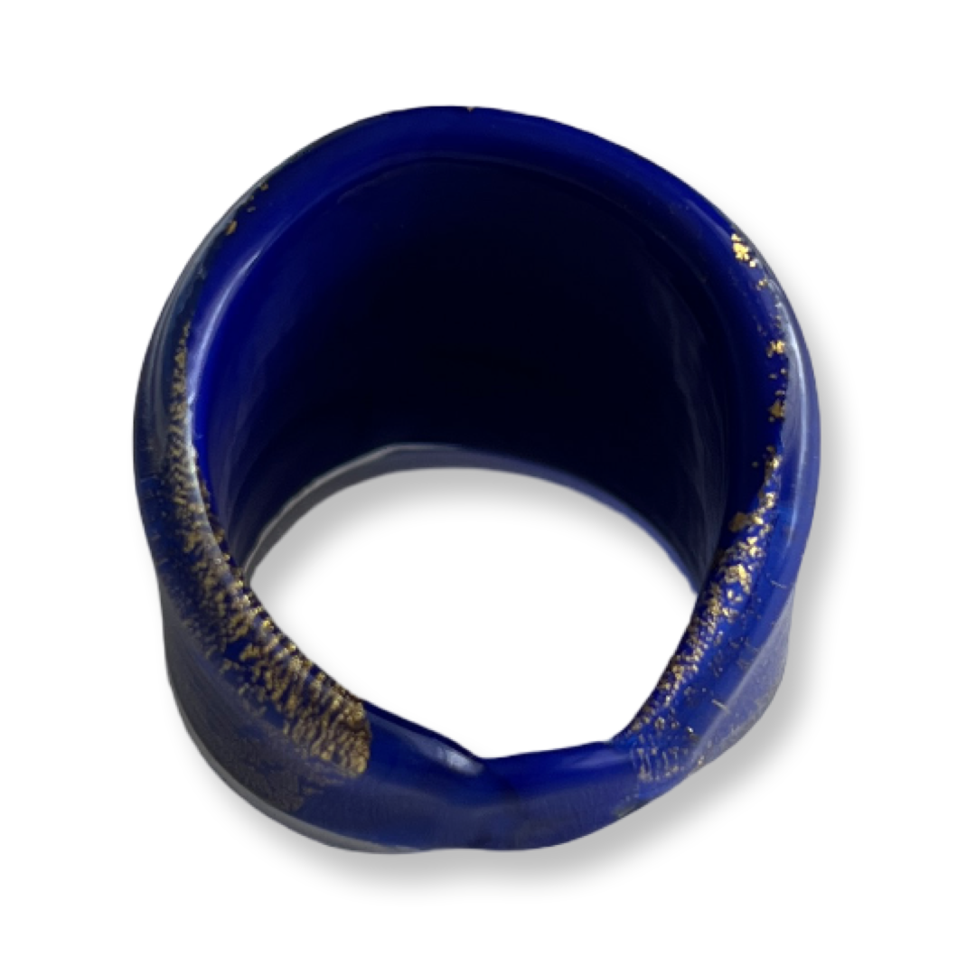 Blue Murano glass ring