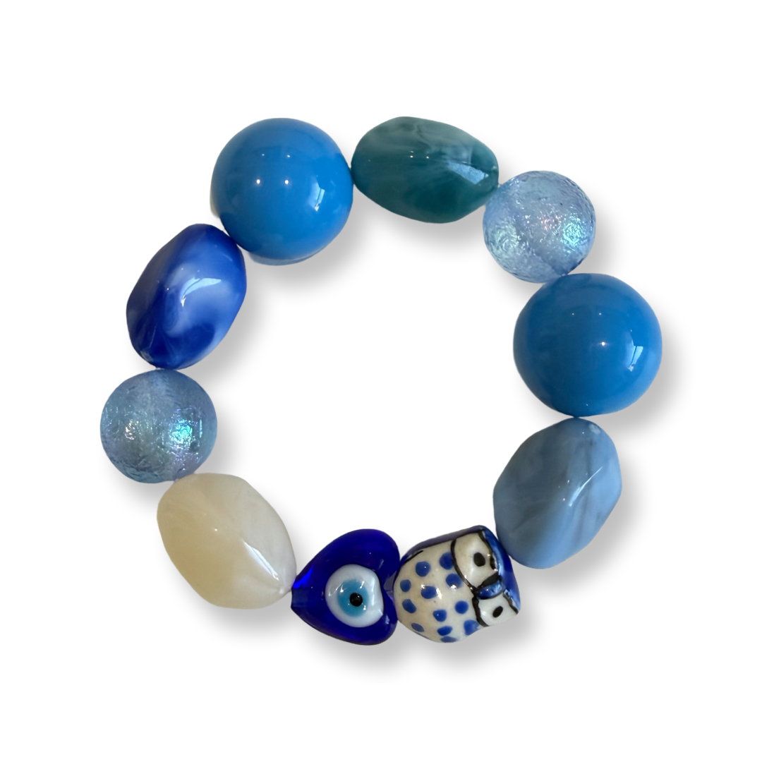 Handmade Beaded elastic colorful bracelet