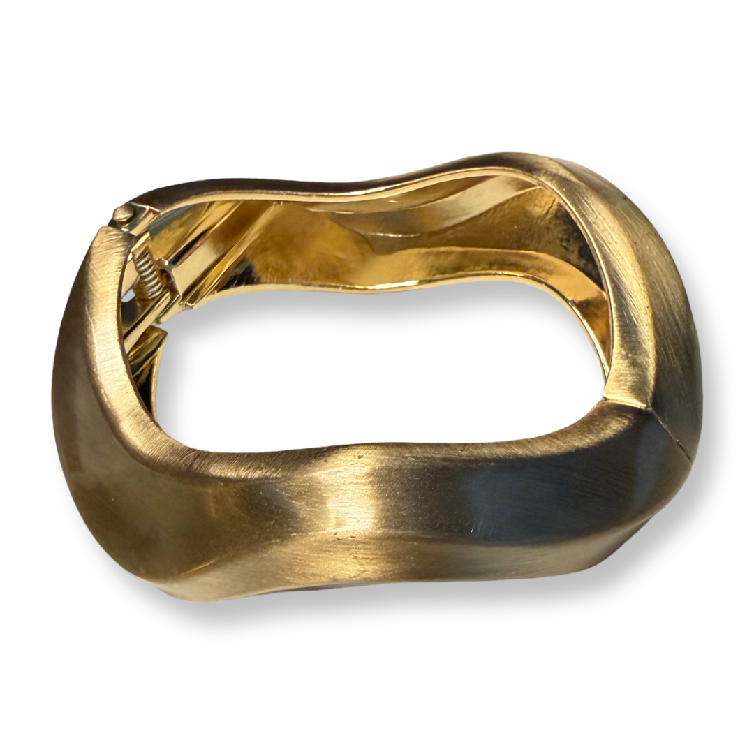 Irregular Chunky Gold Cuff Bangle