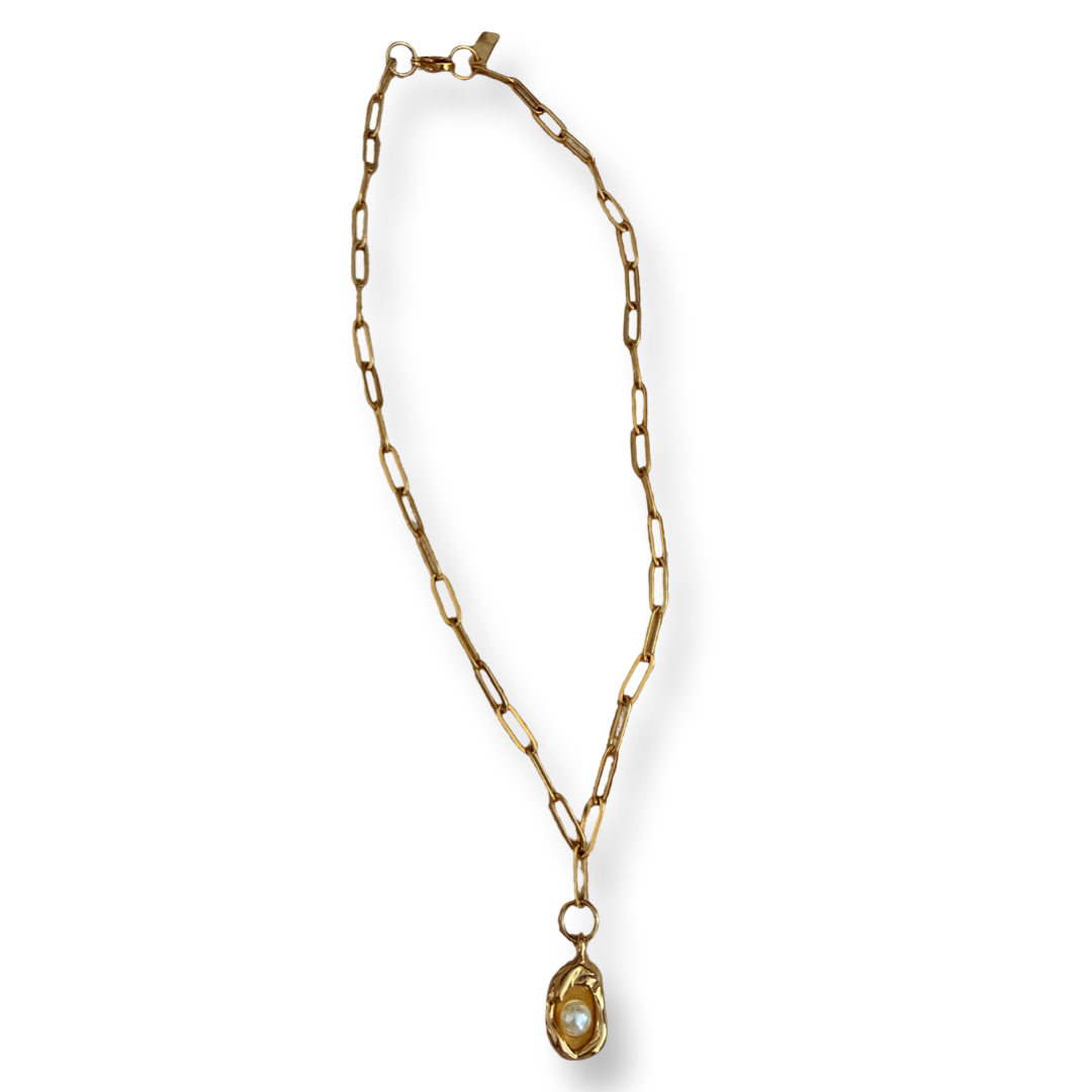 Stainless steel Freshwater Pearl Pendant