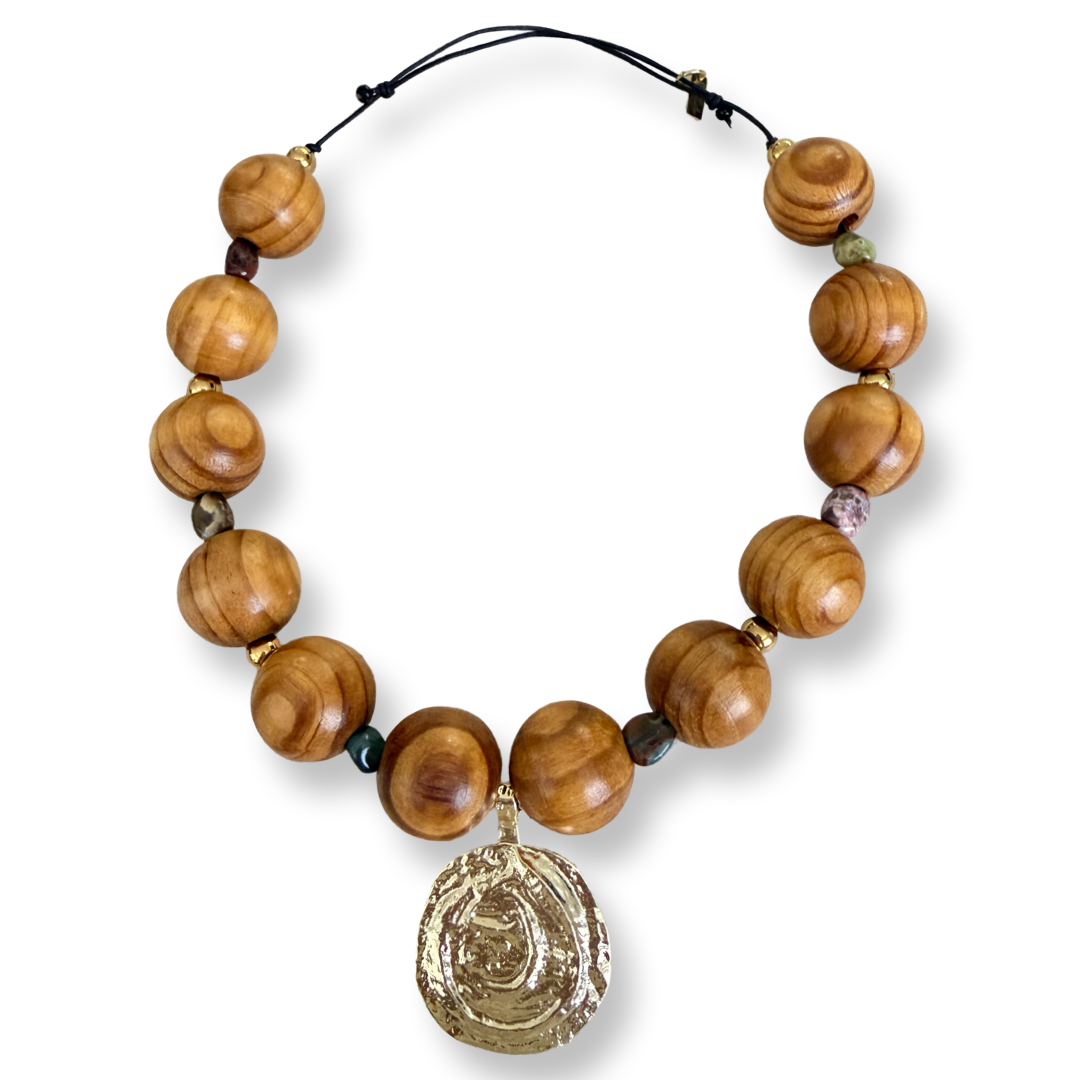 Boho Maximalist Necklace with Mixed Stones