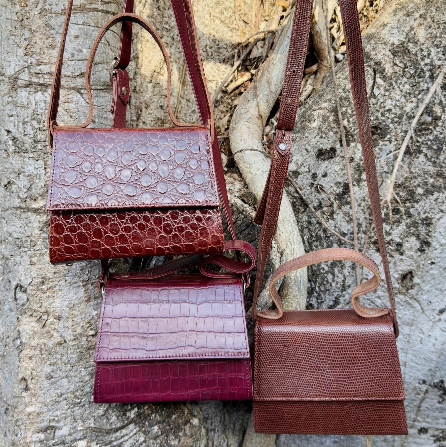 Martina structured handmade leather bag from Buenos Aires