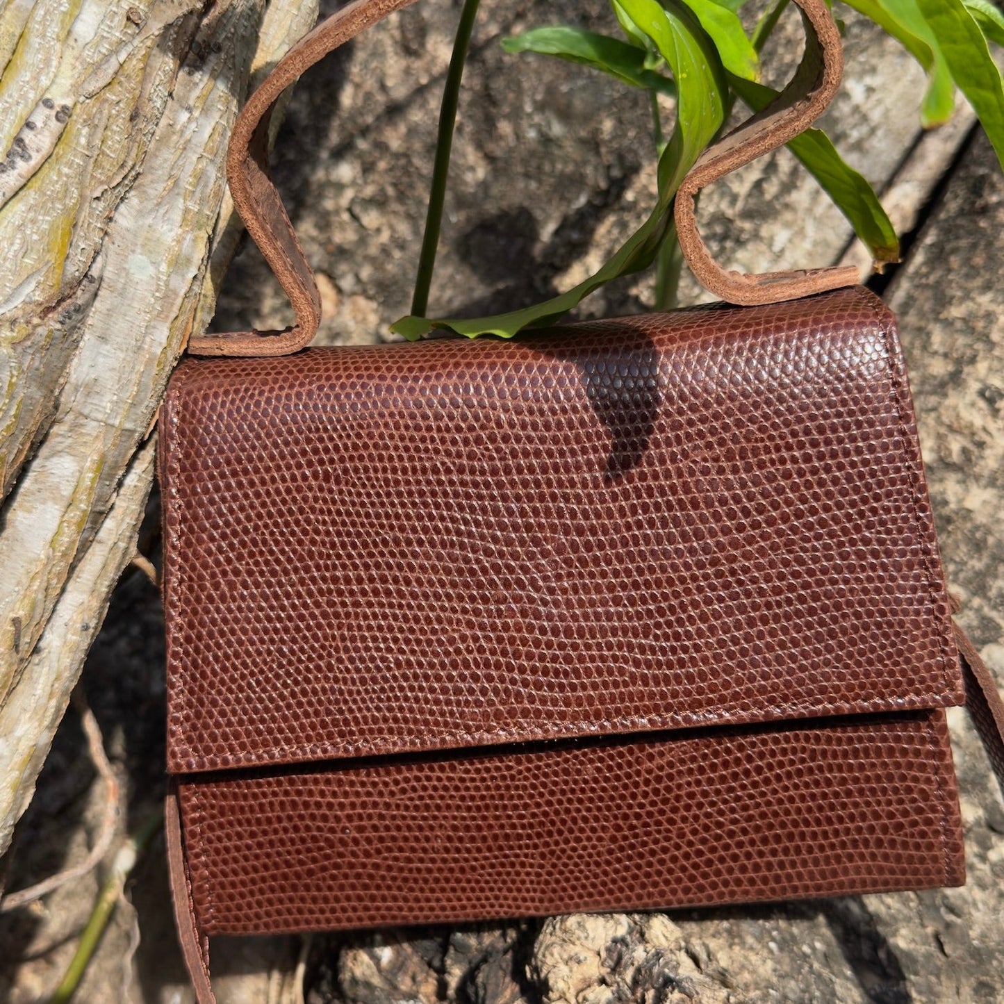 Martina structured handmade leather bag from Buenos Aires