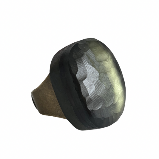 Adjustable brass and resin ring