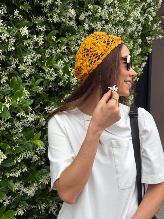 Crochet skullcap hat