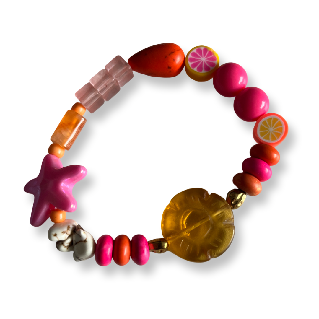 Beaded elastic bracelet