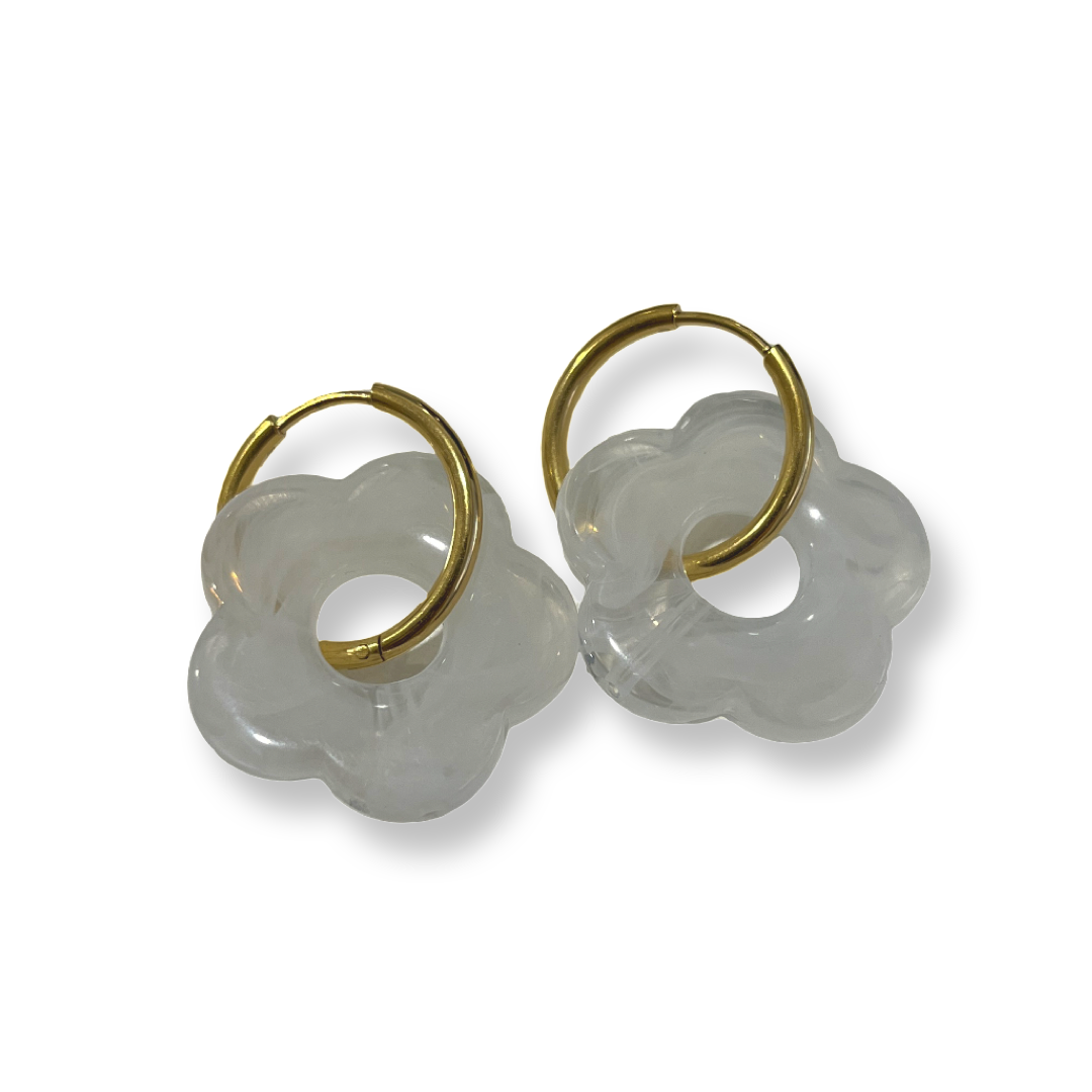 Stainless steel resin Flower Hoops