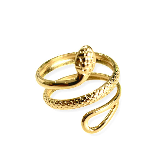 Stainless steel waterproof Snake adjustable Ring