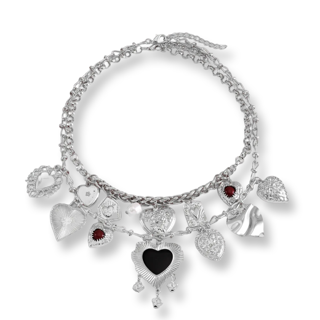 Bold Hearts Adjustable Necklace