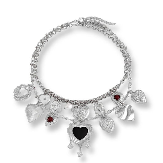 Bold Hearts Adjustable Necklace