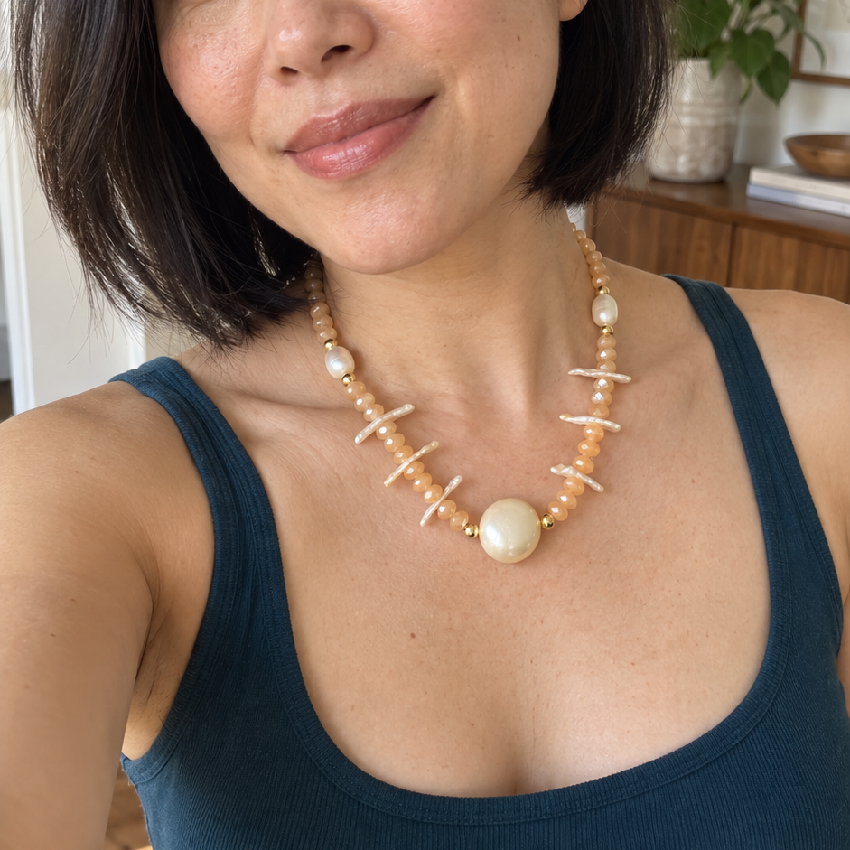 Champagne toast Handmade Necklace