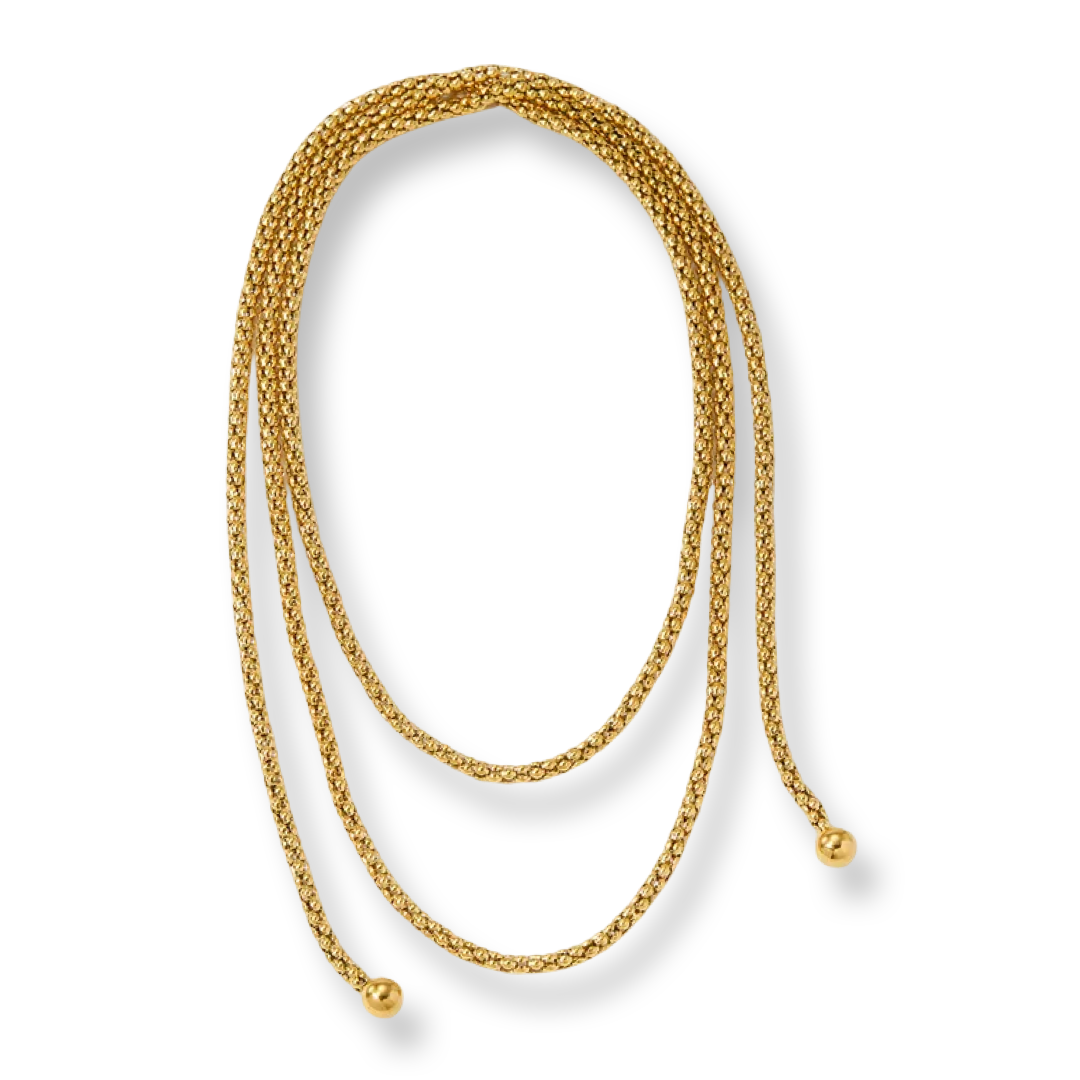 Gold and silver stainless steel cord