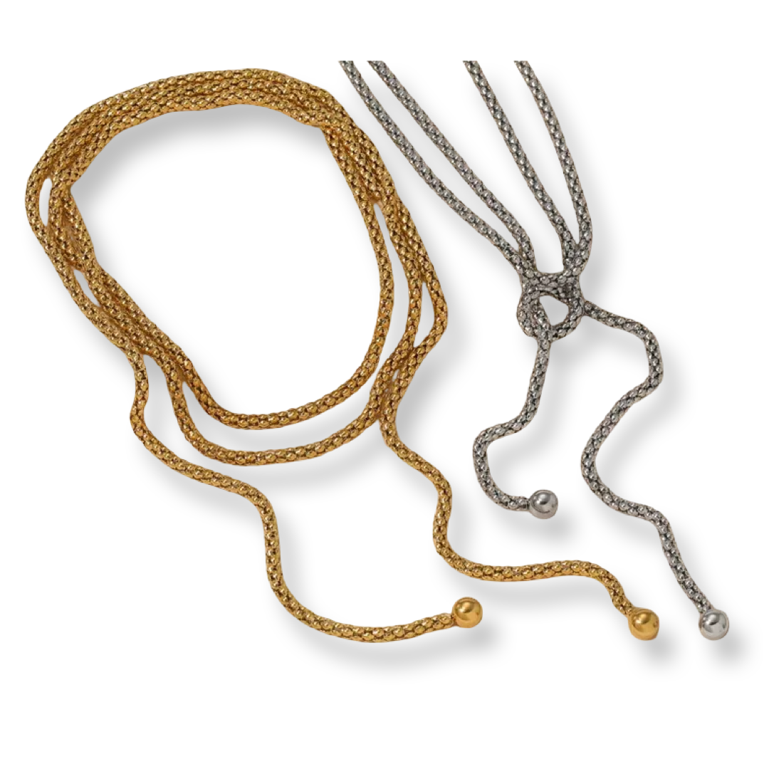 Gold and silver stainless steel cord