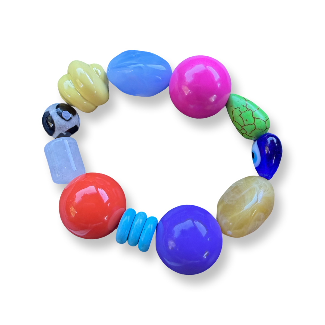 Handmade Beaded elastic colorful bracelet