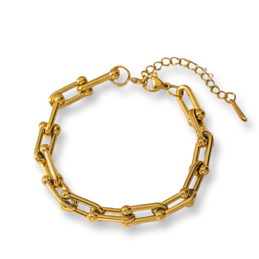 Stainless steel Horseshoe Chunky Chain Bracelet