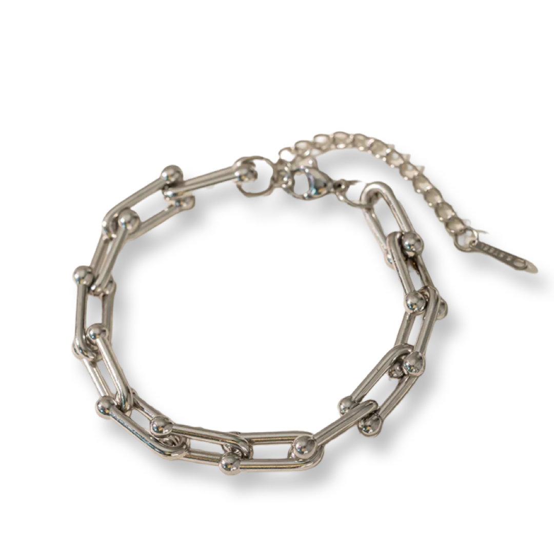 Stainless steel Horseshoe Chunky Chain Bracelet