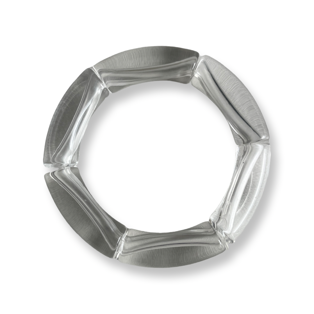 Acrylic Bamboo Tube Bangle Elastic Bracelets