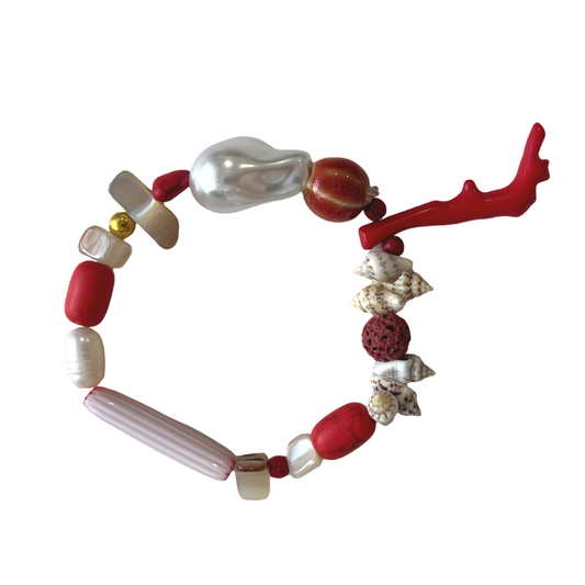 Beaded elastic bracelet
