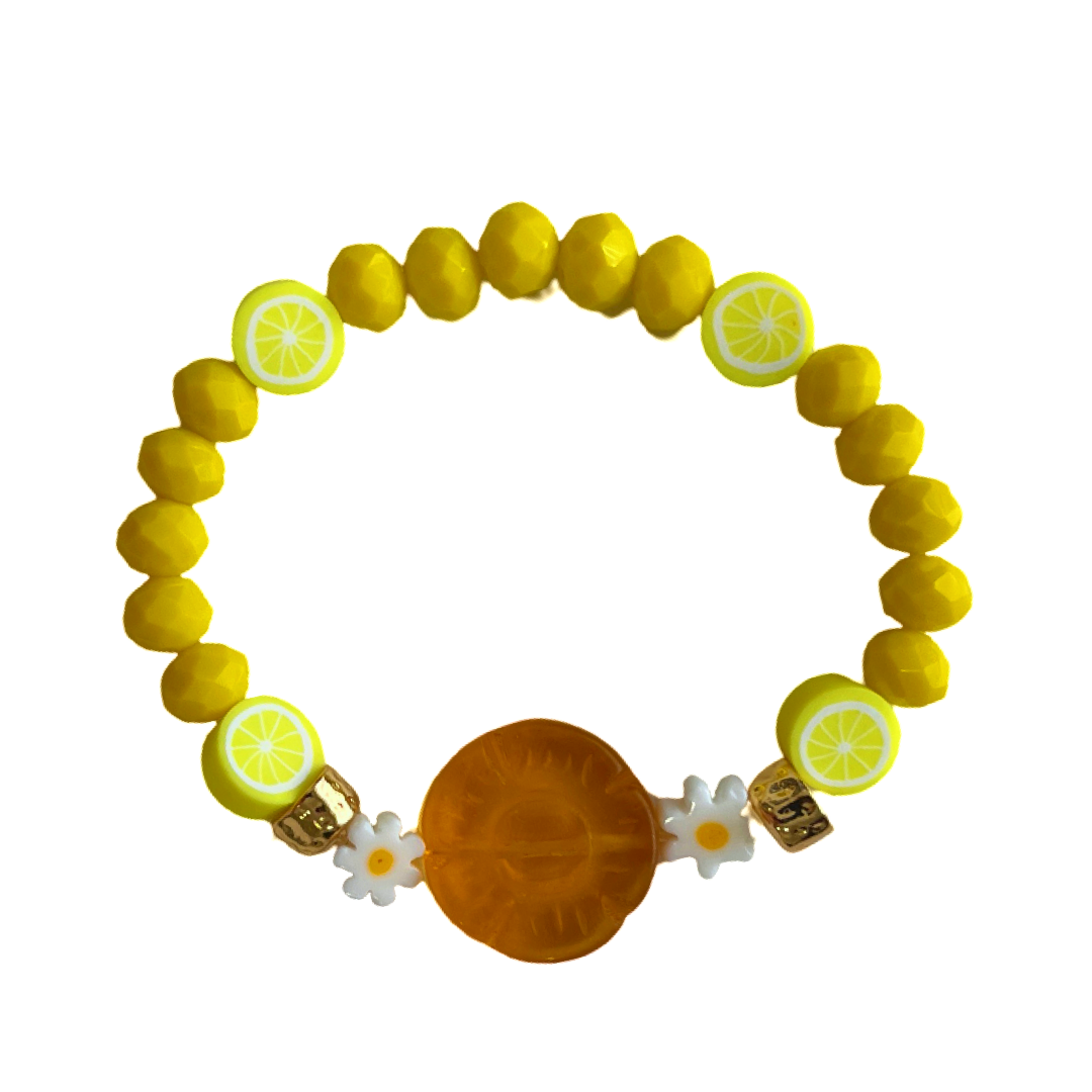Beaded elastic bracelet