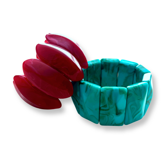 Elastic acrylic bracelet