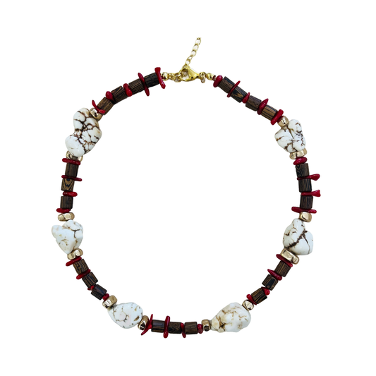 Boho handmade beaded necklace